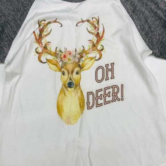 NWT Rockin' AB Size 6 Oh Deer Raglan - Picture 3 of 5
